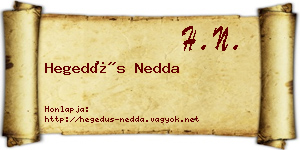 Hegedűs Nedda névjegykártya